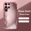 Flowers Pink Rose Gold Exquisite PhoneCase Glass PhoneCase for Samsung Galaxy S26 S25 S24 S23 S22 FE,Ultra,Plus Dropresistant