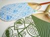 for Day Marugame Uchiwa Fan with Sanuki Udon Pattern [Perfect Father's Gifts] (Light Blue)