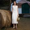 Chuyu Women's Old Money Style Micro-Wrinkle Vest & Skirt Set