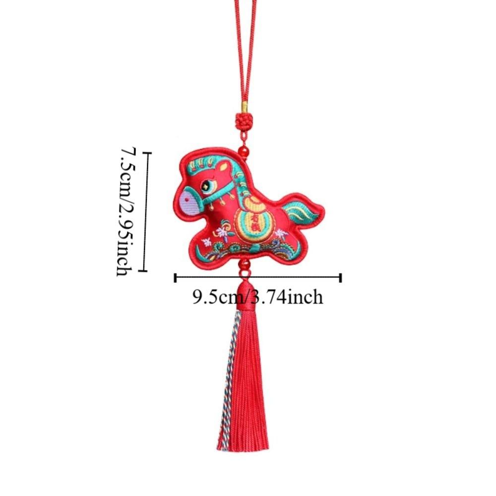 Spring Festival New Year Horse Pendant Chinese Style Car Hanging Ornaments  Festive Accessory