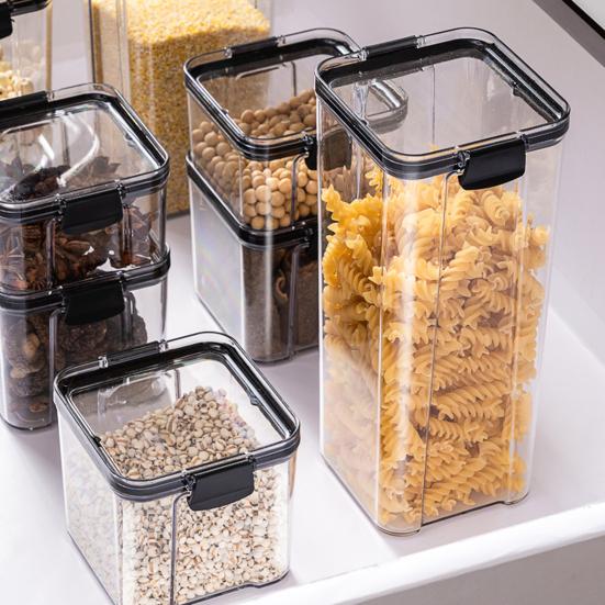Uzavřená plechovka Transparentní velkokapacitní PP viditelná nádoba na skladování potravin pro domácnost
