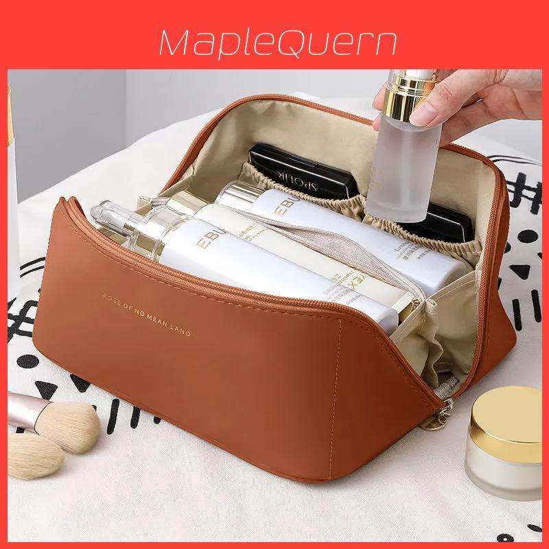 Style High Capacity Portable Pu Makeup Organizer For Travel And Home Use