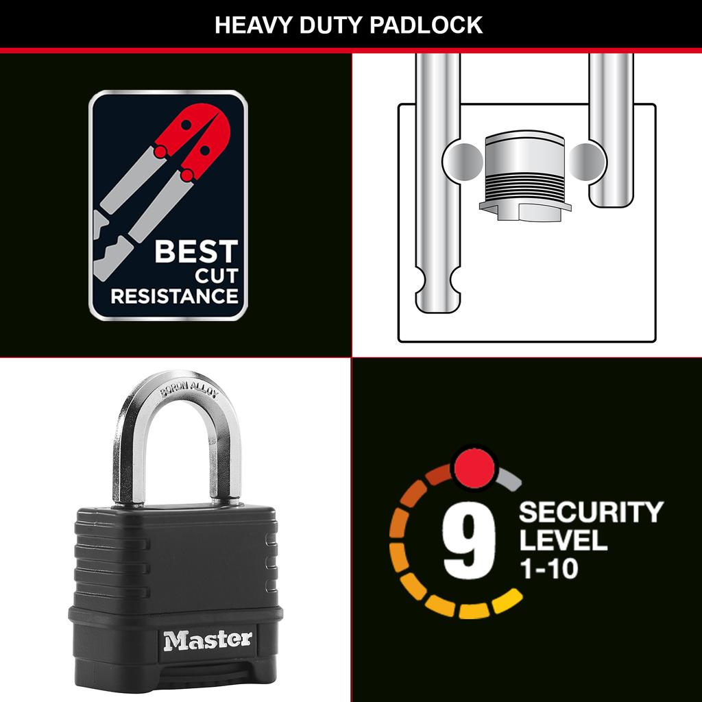 Master Lock Heavy Duty Zinc Padlock, Combination