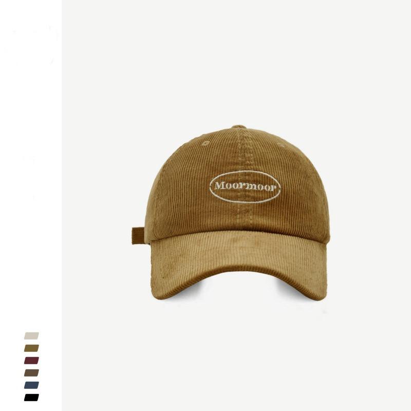 

Уличный трендовый бренд, вышивка букв, вельветовая бейсболка, мужская и женская, осенне-зимняя, универсальная, широкополая кепка, визуально уменьшающая лицо Adjustable верблюд