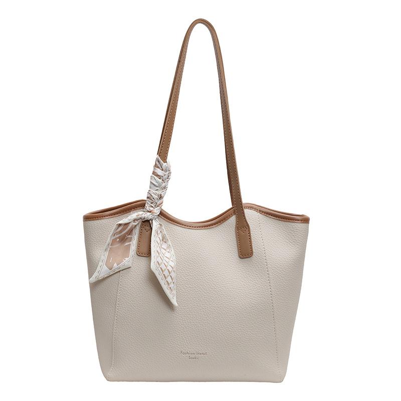 Women's Crossbody Bag, Versatile Lychee Pattern Shoulder Bag, Work Commuting Bucket Bag, High-end Tote Bag