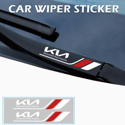 2er-Pack Auto-Kristall-Abzeichen Auto-Dekoration Aufkleber Scheibenwischer-Aufkleber für Sportage Ceed Picanto Rio ProCeed Niro 5 3 4 K7 K5 K8 drlqc11