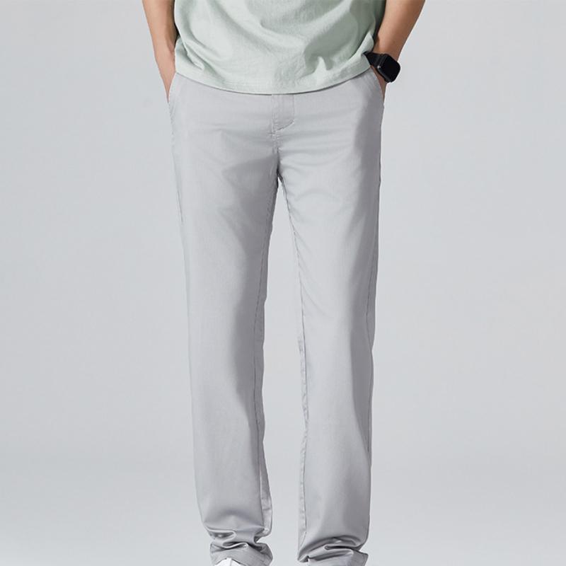 Spring and Summer Casual Pants Drape Simple Ice Silk Pants Men's Thin Pants