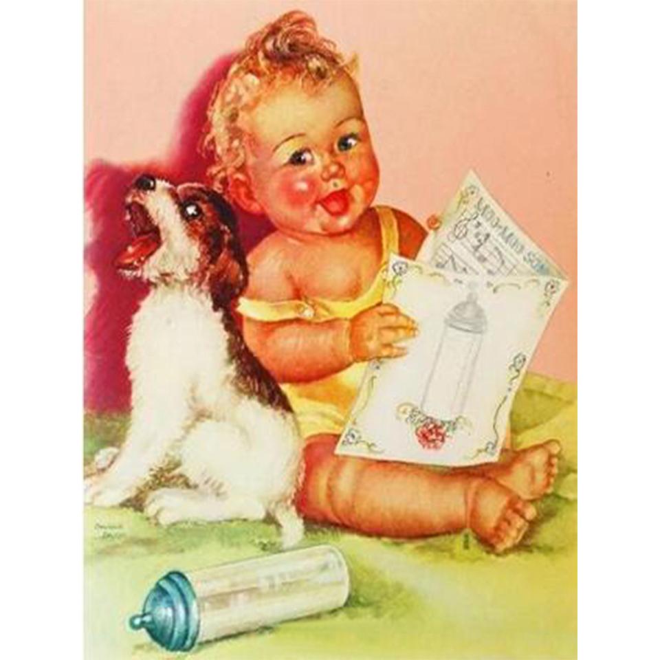 

5D DIY алмазная живопись мультфильм портрет горный хрусталь картина полная круглая алмазная вышивка мозаика украшение дома подарочный комплект Full Round 20x30CM