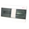 Flush-mounted distribution board 18 modules IP40 transparent door ECM18PT