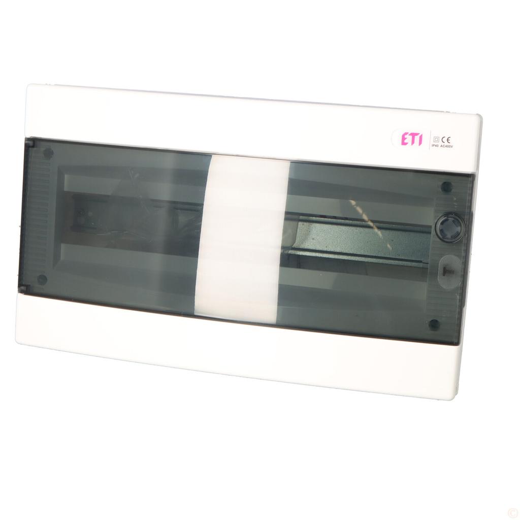 Flush-mounted distribution board 18 modules IP40 transparent door ECM18PT