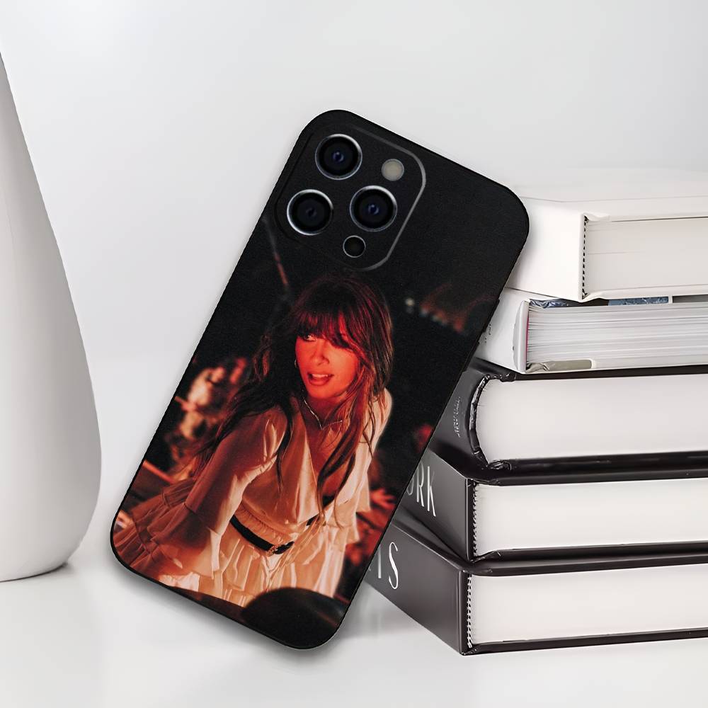 E-Ella L-Langley Singer Phone Case For iPhone 17,16,15,14,13,12,11 Plus,Pro Max,XS,Soft Black Cover