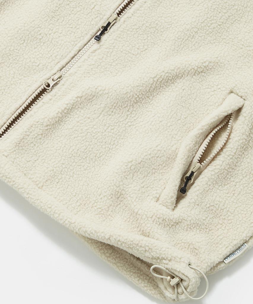 Columbia University Panel Raglan Polar Fleece Zip-Up Jacket_Ivory