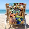 1pc Toy Story3 Beach Towel with Custom Name, Beach/Swimming/Bath/Picnic/Camping Towel, Suitable for Seaside Beaches