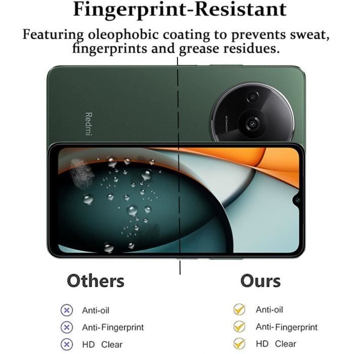 Protection d'écran - E.F.CONNECTION - Xiaomi Redmi A3 - Pack de 2 - Antichoc - 9H