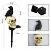 Solar Lights Outdoor 1 Set Crow on Skull Solar Halloween Lights with Stake Waterproof LED Light Decorations for Outdoor Decor