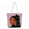 Multifunctional Fairy Tale Style Printed Thick Rope Shoulder Beach Bag Casual Large Capacity Handbag 0106 CLE