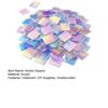 300/500Pcs Mini Iridescent Acrylic Squares, Translucent Holographic Tiles, Rainbow Acrylic Sheets for Mosaic Art, DIY Crafts, Light & Shadow Projects