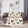 Chicken Flannel Throw Blanket Cartoon Chicken Farm Animals Blanket Lightweight Comfortable Super Soft for Bed Sofa Couch Decor