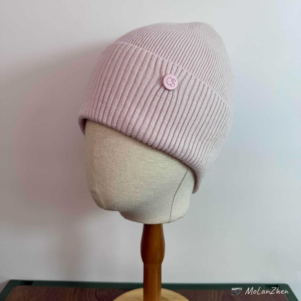 Wool knitted hat women's autumn and winter thickened warm ear protector cold hat vertical flanged headgear outdoor windproof wool hat