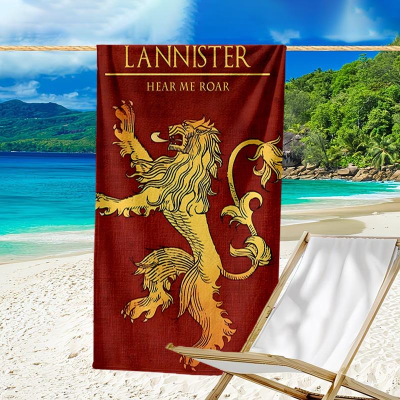 1pc Football Team (13) Beach Towel, Beach and Seaside Swimming Pool Equipment, Fashion Pattern, Rectangular, Travel Essentials