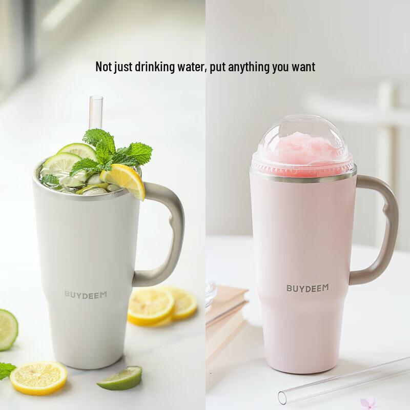 Buydeem Jumbo Stainless Steel Insulated Straw Tumbler