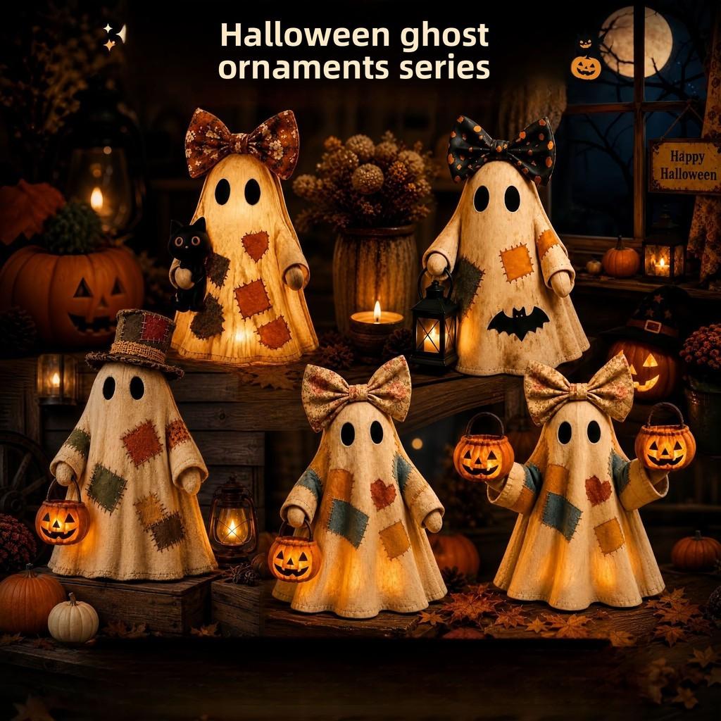 Kürbis Geist Halloween Dekoration Harz Kunstwerk für Party und Geschenk