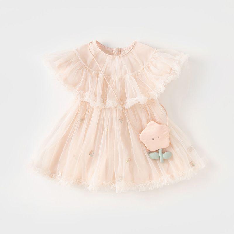 David Bella s New Summer Dress for Girls, Baby Children s Clothing, Stylish Mesh Skirt, Children s Princess Dress, Children s Clothing Light Pink [Ready Stock] 120