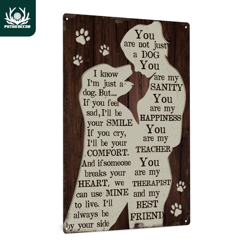 Vintage Dog Love Metal Sign Perfect for Home Decor Ideal Gift for Dog Lovers X Inches Halloween Xmas