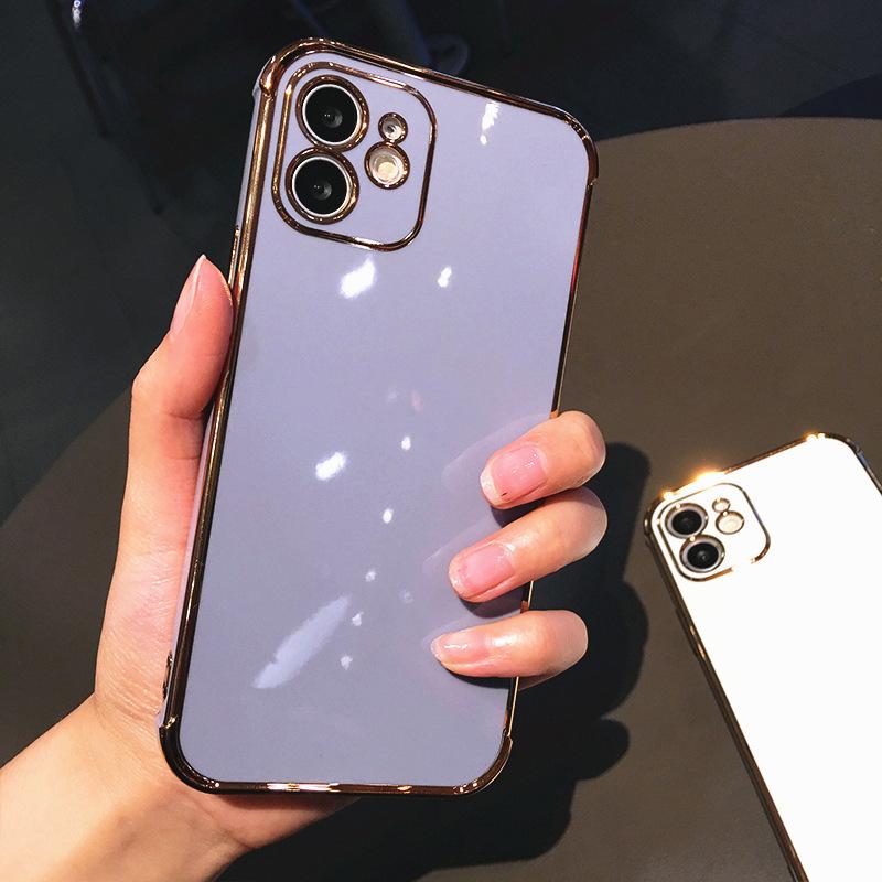 6D Electroplated Candy Color for iPhone17Pro Mobile Phone Case 15 Apple 16 Solid Color Anti-drop Protective Case XSMAX