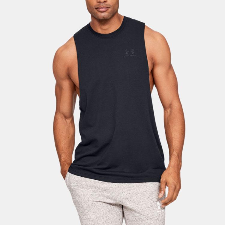 Under Armour Sportstyle Training Loose Fit Tank Top Men Tops Black 1329286-001