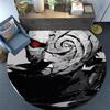 Obito Uchiha Masked,Round Area Rug,Carpet Rug for Living Room Bedroom Sofa Playroom Decor,Non-slip Floor Mat