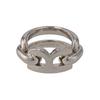 Logo Brass Ring Men Rings Silver 748177TZ99S0926