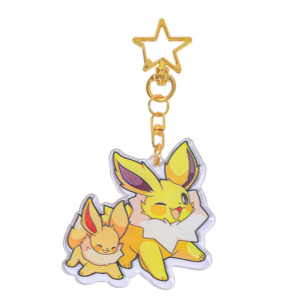 

Pokemon Anime Figure Eeveelution Leafeon Sylveon Espeon Umbreon Glaceon Flareon Eevee Jolteon Acrylic Keychain Car Bag Pendant