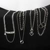 Multi-layers Necklaces for Women Personality Hollow Geometric Pendantes Necklaces Gold Cross Necklaces Punk Collar