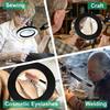 Magnifying Glass with Light and Stand 5X Magnifying Lamp LED Lighted Desk Magnifier for Close Work Reading Repair Crafts