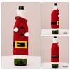 Christmas Wine Bottle Covers Cartoon Santa Snowman Knitted Red Wine Bottle Bags New Year Party Xmas Dinner Table Decor 1Pcs