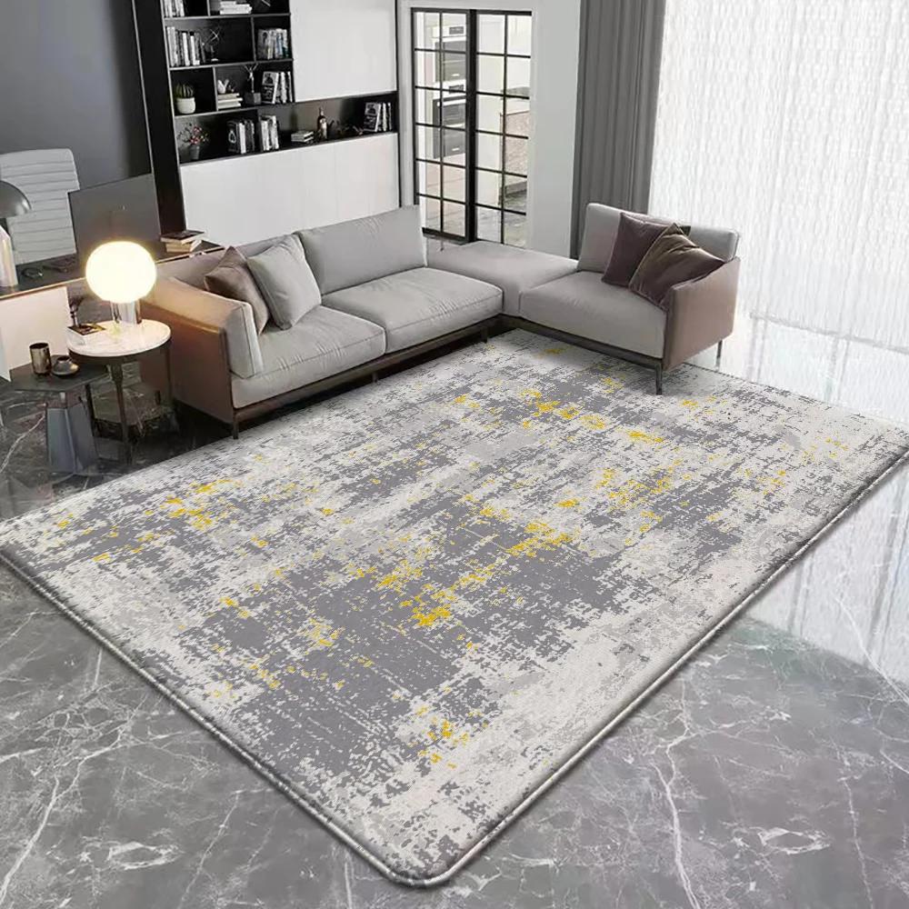 Modern Flannel Floor Carpet Anti-Skid Machine Washable Area Rug for Home Kitchen Living Room Bedroom Decor Floor Mat