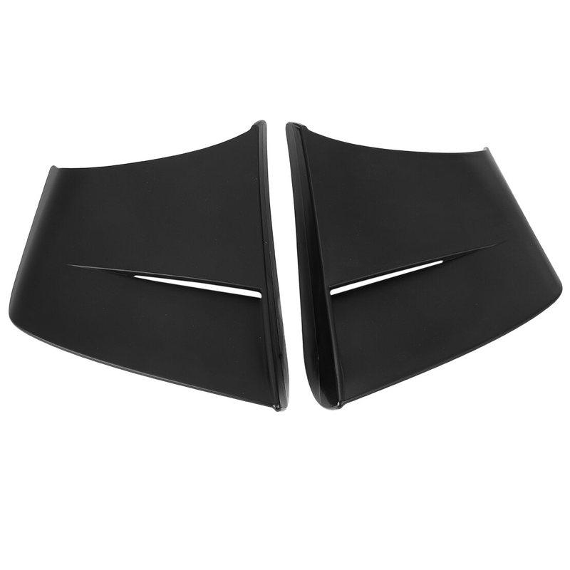 1 Pair Matte Black Motorcycle Side Winglet Air Deflector Wing Spoiler Trim Decoration