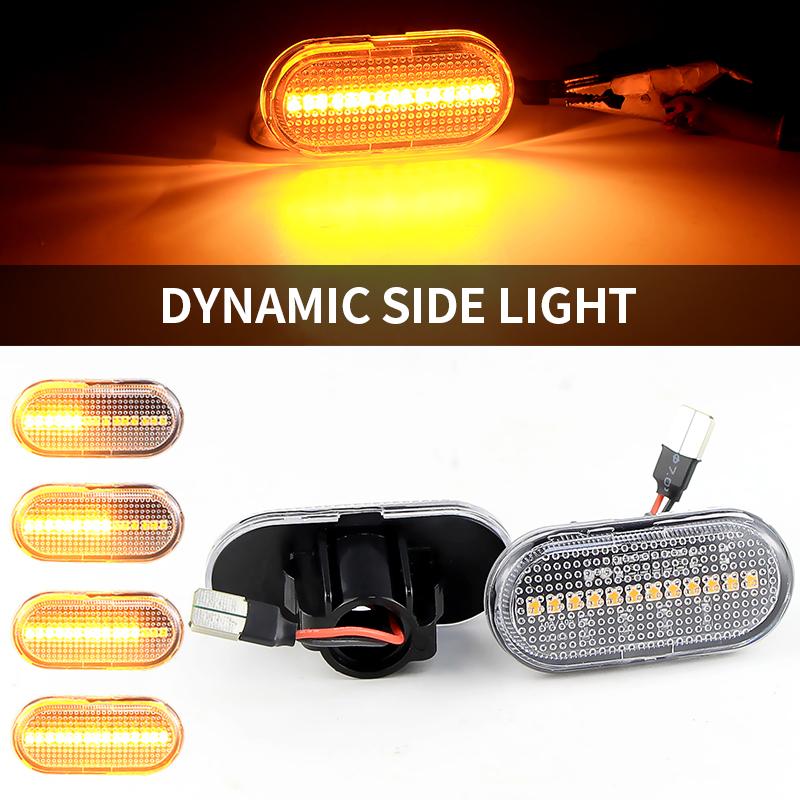 2PCS Car LED Side Marker Fender Dynamic Flowing Turn Signal Lights For Opel MOVANO Combi Kasten Pritsche/Fahrgestell Kipper