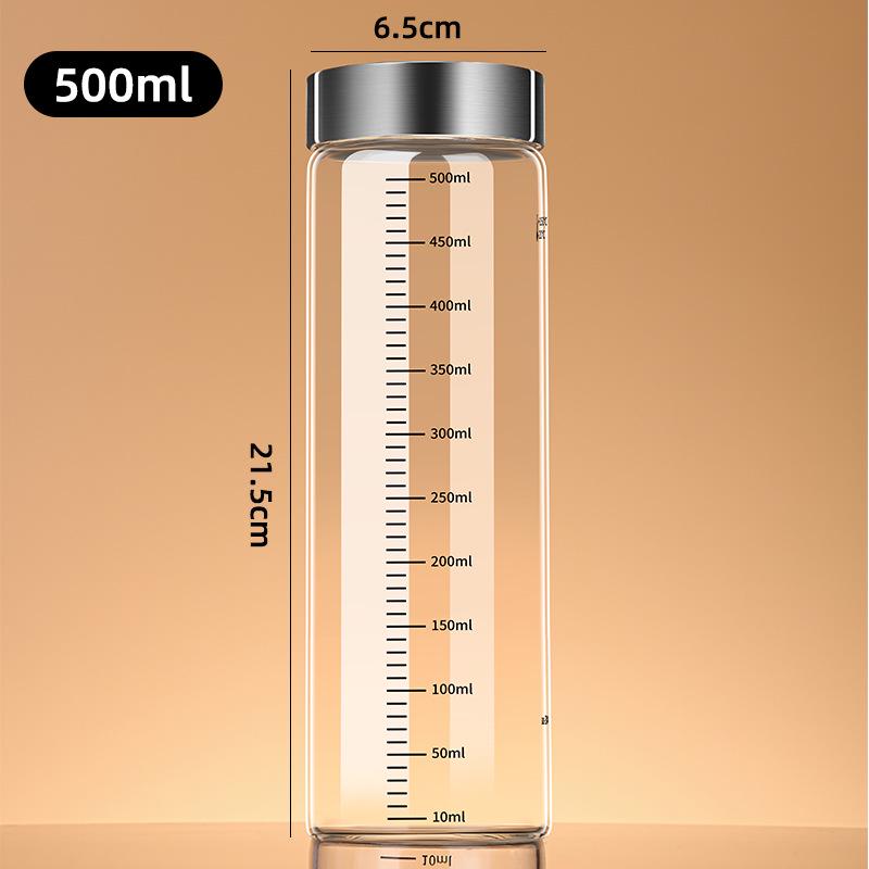 Transparent Borosilicate Glass Chinese Medicine and Juice Cup with Scale, Child-Friendly and Customizable Logo