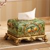 Home Decor Tissue Boxes Exquisite Hotel Carved Rectangular Car Resin Box Holder Office Decoration Desktop Napkin