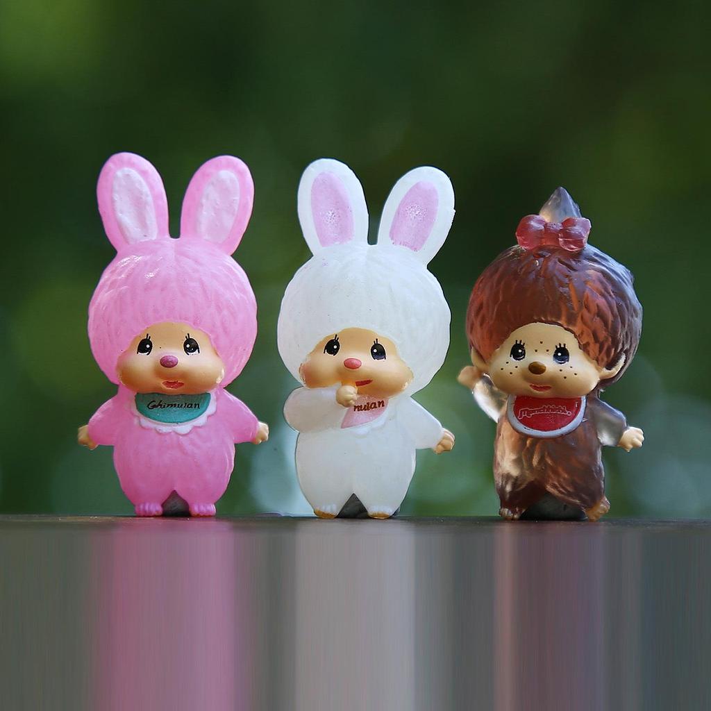 Anime Monchhichi Fellaffe Puppe Blind Box - Kreative DIY Landschaftsgestaltung Trendige Ornamente.