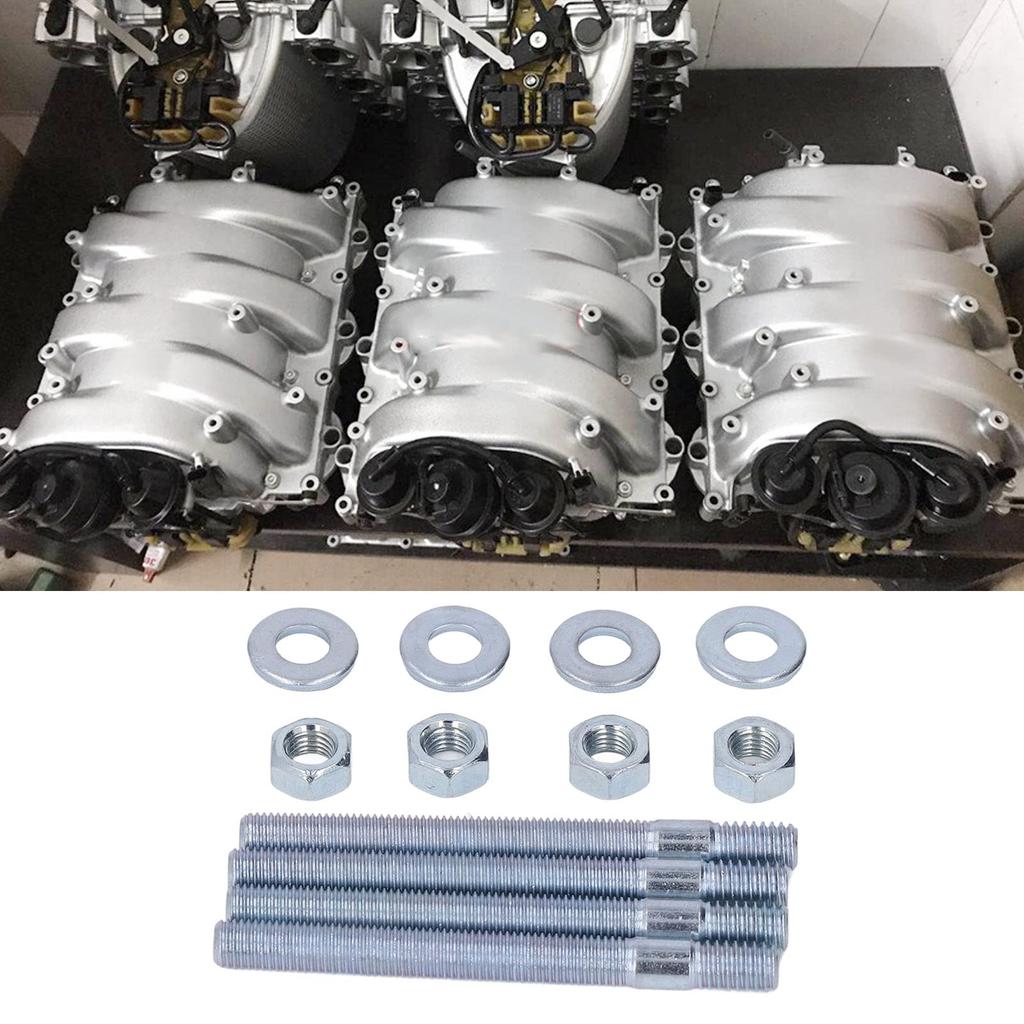 Carburetor Bolt 5/16" Thread Zinc Plated 3.5" Length 4-Piece Steel Carburetor Bolt Set