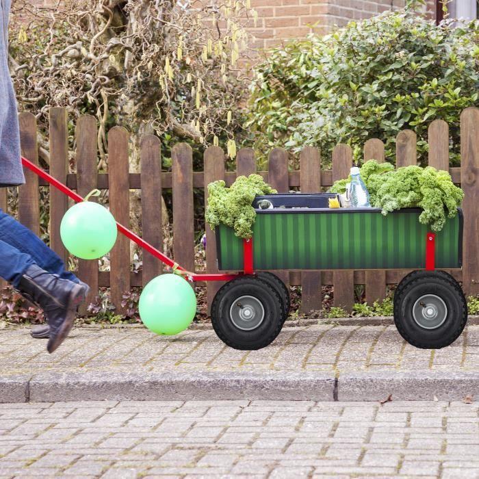 Relaxdays Sackkarrenräder 3.00-4 schwarz-rot - pannensicher