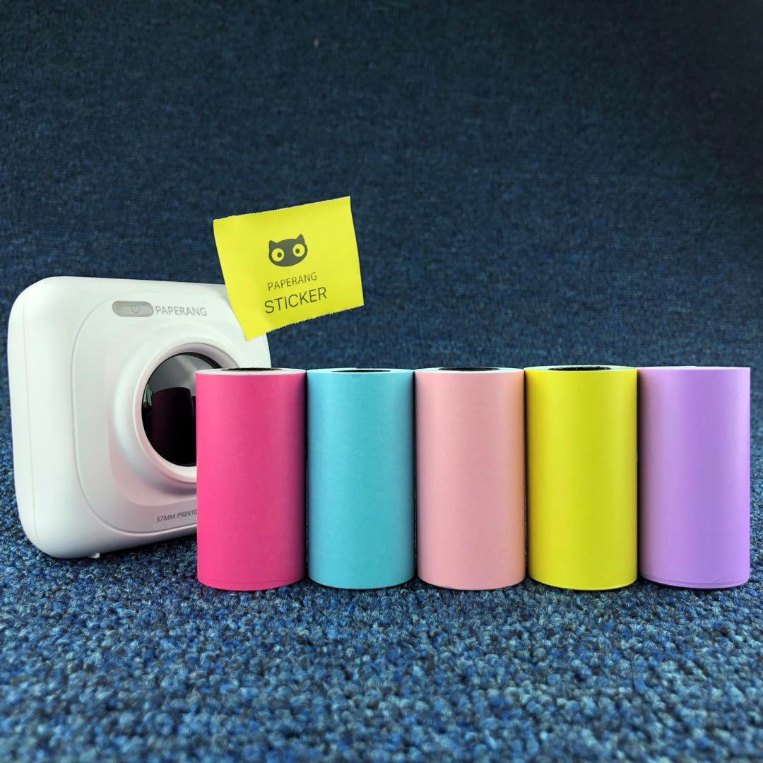 Ailixiong Miaomiao Thermal Color Sticker 57x30 with Adhesive Photo Printer Paper Labels. Blue