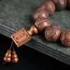 Yellow Rosewood Ethnic Style 12-Bead Bracelet: 20mm Finely Carved Plain Beads for Men and Women.