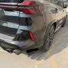 Universal Plastic Rear Diffuser Side Spats with Carbon Fiber Finish Vehicle Rear Bumper Corner Guards for Active Styling