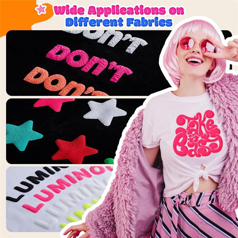 M-Modern-Puff Vinyl Heat Transfer, 3D Puff HTV Vinyl Heat Transfer,Puffy Vinyl Iron On For T Shirts,For Heat Press,10Inchx10ft