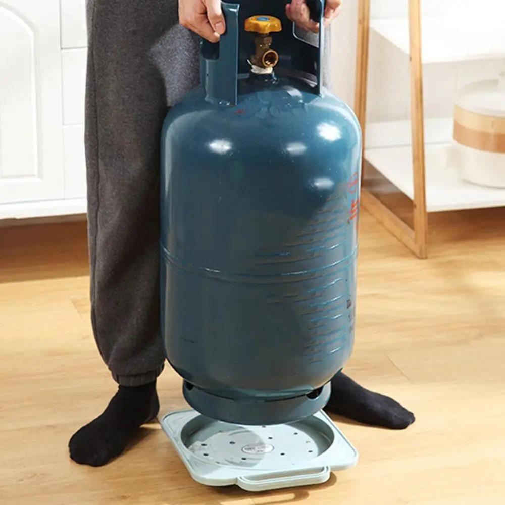 New Transport Stand Gas Bottle Holder Wheel Multifunctional Tank Tray Plastic Landing Type Gas Tank Base