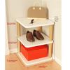 Good-1 PCS Space-Saving Shelf Tower Free Standing Entrance Without Tools To Assemble Warm White